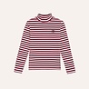 The Campamento Burgundy Stripes Turtle Neck Tshirt
