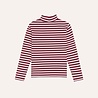 The Campamento Burgundy Stripes Turtle Neck Tshirt