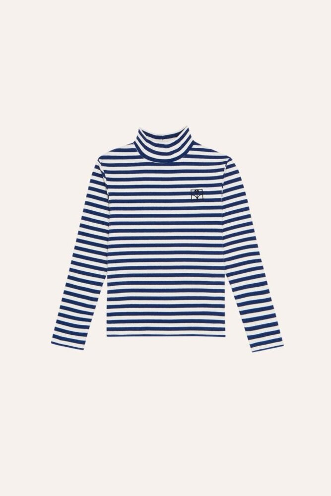 The Campamento Blue Stripes Turtle Neck Tshirt