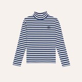 The Campamento Blue Stripes Turtle Neck Tshirt The Campamento Blue Stripes Turtle Neck Tshirt