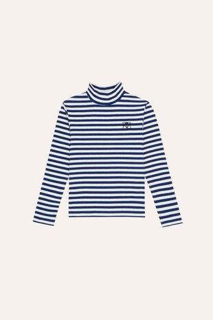 The Campamento Blue Stripes Turtle Neck Tshirt