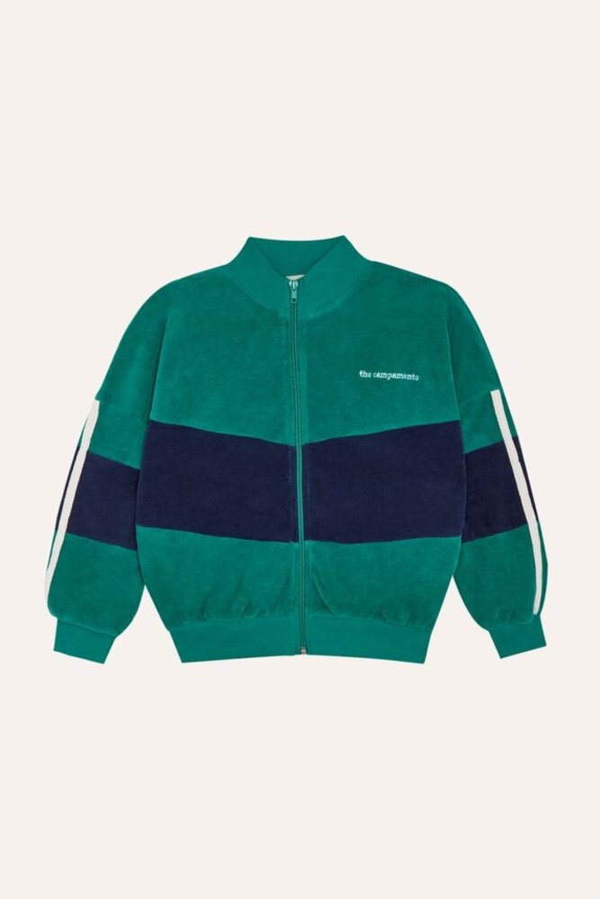 The Campamento Green Color Block Sweatshirt vest