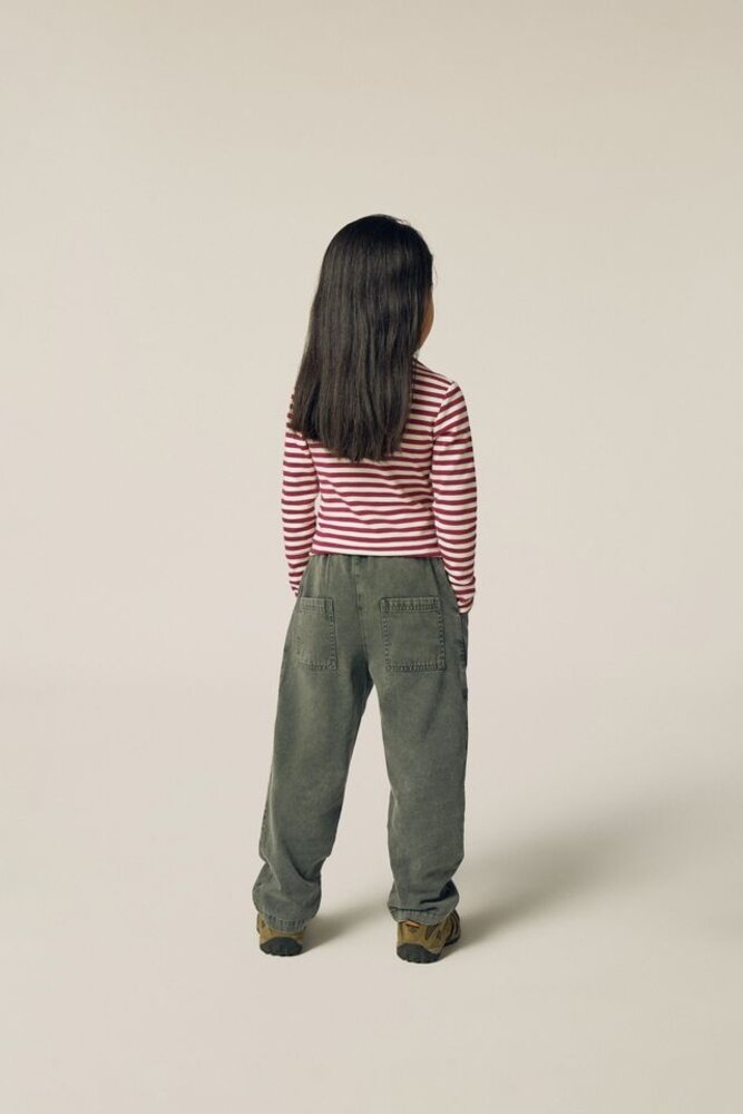 The Campamento Burgundy Stripes Turtle Neck Tshirt