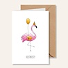 Juulz Illustrations Felicitatie kaart feestbeest flamingo