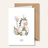 Juulz Illustrations Felicitatie kaart jippie eenhoorn