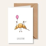 Juulz Illustrations Kaart verjaardag croissant