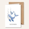 Juulz Illustrations Felicitatie kaart geboorte walvissen Juulz Illustrations Felicitatie kaart geboorte walvissen