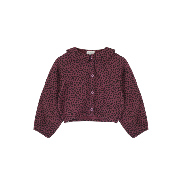Jenest Polly Blouse Lt Cherry Bordeaux