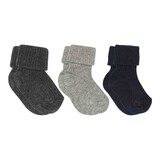 MP Denmark Cotton rib baby socks - 3-pack Multi