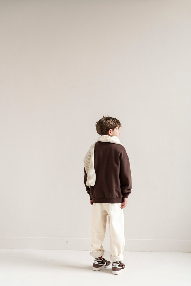 Jenest Cameron Polo Sweater Fondant Brown Jenest Cameron Polo Sweater Fondant Brown