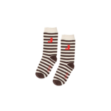 Jenest J Stripe Socks Off White Brown Jenest J Stripe Socks Off White Brown