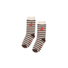 Jenest J Stripe Socks Off White Brown Jenest J Stripe Socks Off White Brown