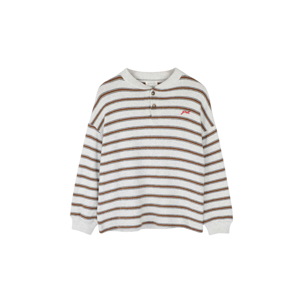Jenest James LS T-shirt Brown Grey Melange Jenest James LS T-shirt Brown Grey Melange