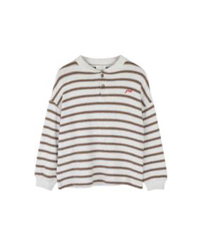 Jenest James LS T-shirt Brown Grey Melange