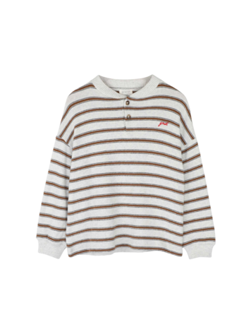Jenest James LS T-shirt Brown Grey Melange