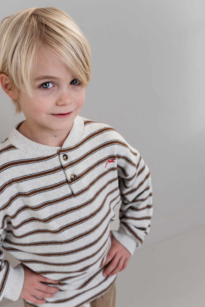 Jenest James LS T-shirt Brown Grey Melange Jenest James LS T-shirt Brown Grey Melange