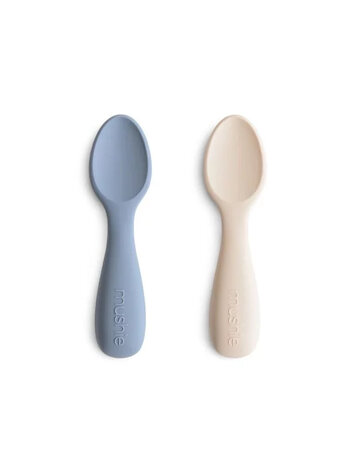 Mushie Starter baby spoon tradewinds / shifting sand