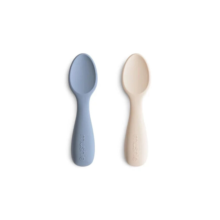 Mushie Starter baby spoon tradewinds / shifting sand