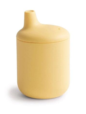 Mushie Sippy cup pale daffodil