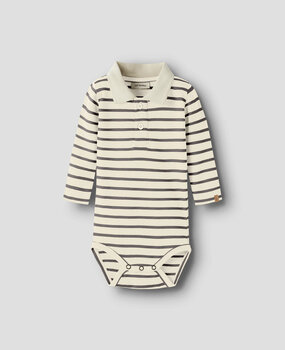 Lil Atelier 13261327 NBMLIMIA LS POLO BODY LIL Turtledove POPPY SEED