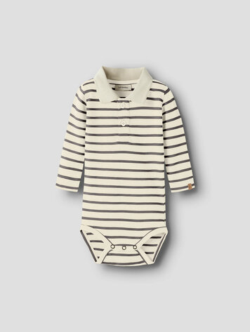 Lil Atelier 13261327 NBMLIMIA LS POLO BODY LIL Turtledove POPPY SEED