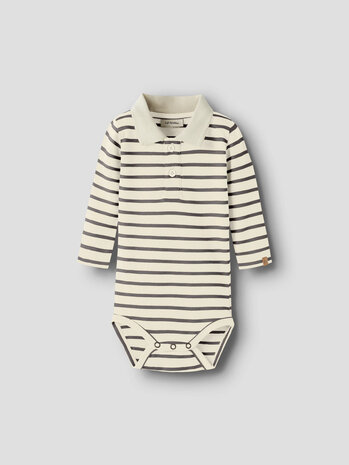 Lil Atelier 13261327 NBMLIMIA LS POLO BODY LIL Turtledove POPPY SEED Lil Atelier 13261327 NBMLIMIA LS POLO BODY LIL Turtledove POPPY SEED