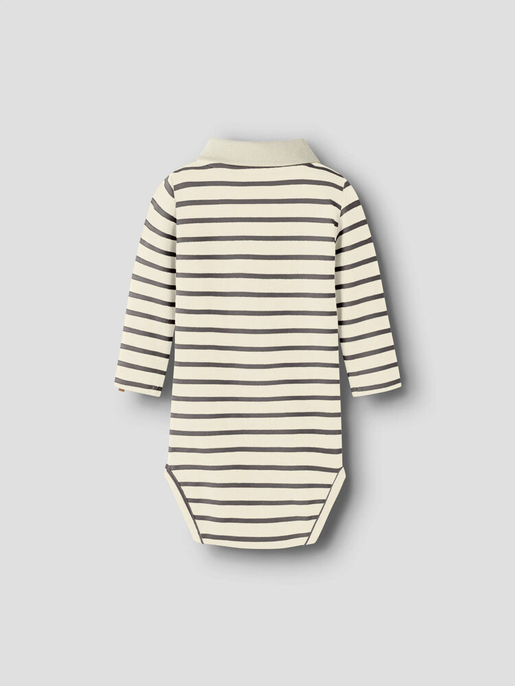 Lil Atelier 13261327 NBMLIMIA LS POLO BODY LIL Turtledove POPPY SEED Lil Atelier 13261327 NBMLIMIA LS POLO BODY LIL Turtledove POPPY SEED