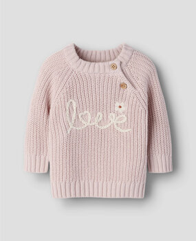Lil Atelier 13245271 NBFEMLEN EMB LS KNIT LIL Hushed Violet