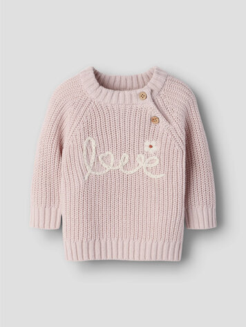 Lil Atelier 13245271 NBFEMLEN EMB LS KNIT LIL Hushed Violet