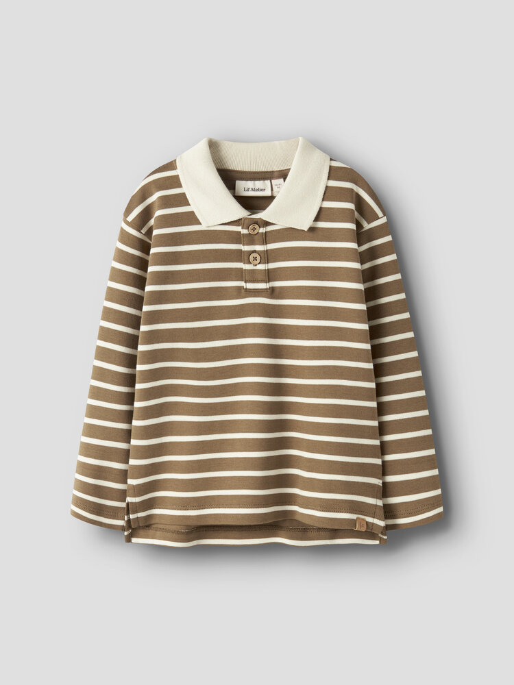 Lil Atelier 13257622 NMMLIMIA LS LOOSE POLO TOP LIL Kangaroo TURTLEDOVE Lil Atelier 13257622 NMMLIMIA LS LOOSE POLO TOP LIL Kangaroo TURTLEDOVE