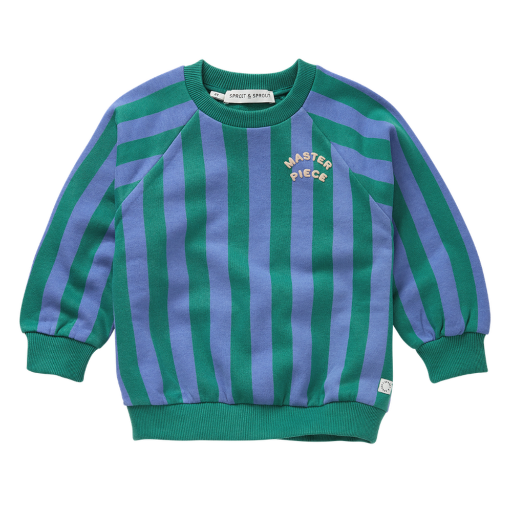 Sproet & Sprout Sweatshirt Block Stripes Deep Green Sproet & Sprout Sweatshirt Block Stripes Deep Green