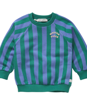 Sproet & Sprout Sweatshirt Block Stripes Deep Green