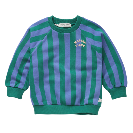 Sproet & Sprout Sweatshirt Block Stripes Deep Green Sproet & Sprout Sweatshirt Block Stripes Deep Green