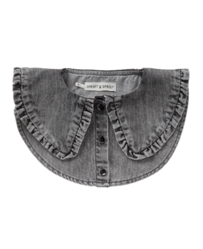 Sproet & Sprout Denim Ruffle Collar Grey Denim