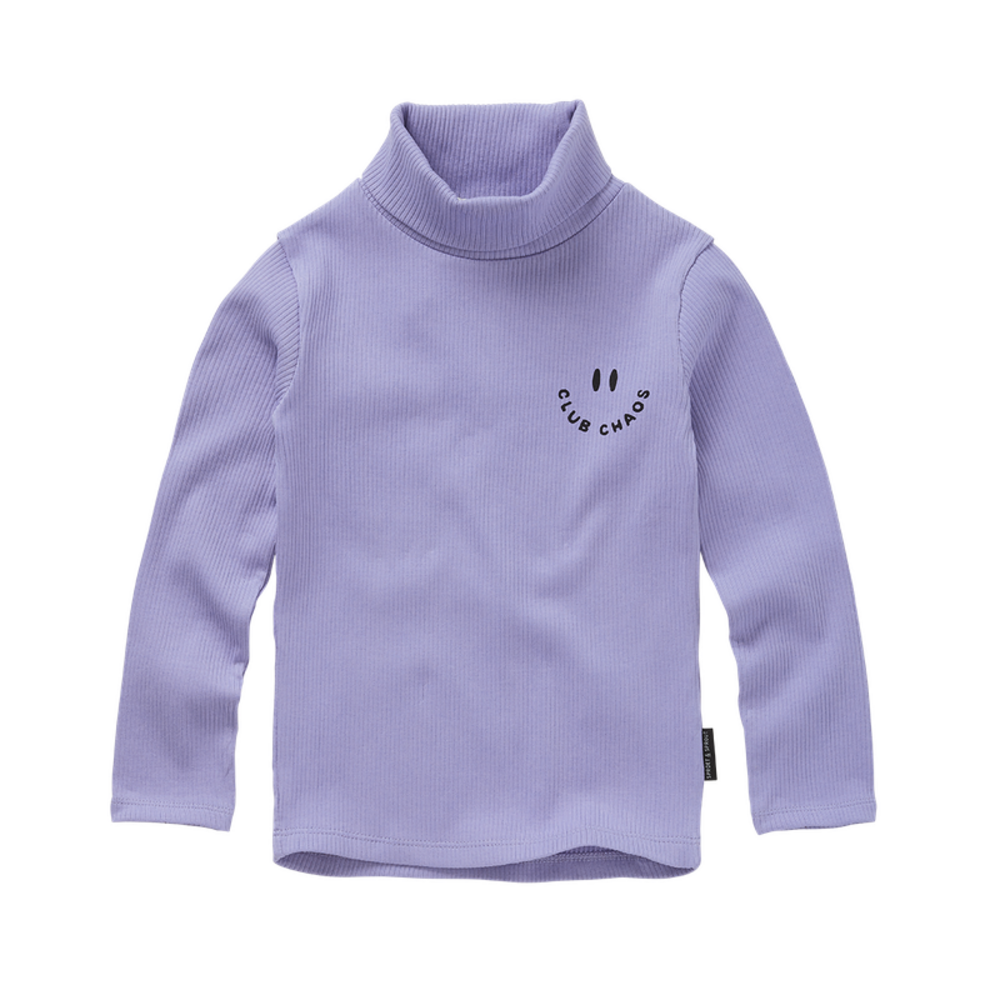 Sproet & Sprout Rib Turtle Neck Purple Crayon Cloud Sproet & Sprout Rib Turtle Neck Purple Crayon Cloud