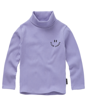 Sproet & Sprout Rib Turtle Neck Purple Crayon Cloud