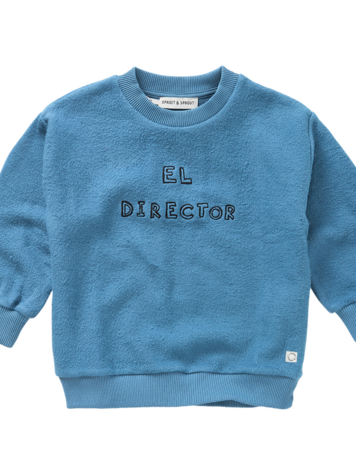 Sproet & Sprout Sweatshirt El Director Blue Chalkboard Blue
