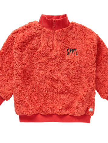 Sproet & Sprout Sweatshirt Anorak Teddy Vivid Red