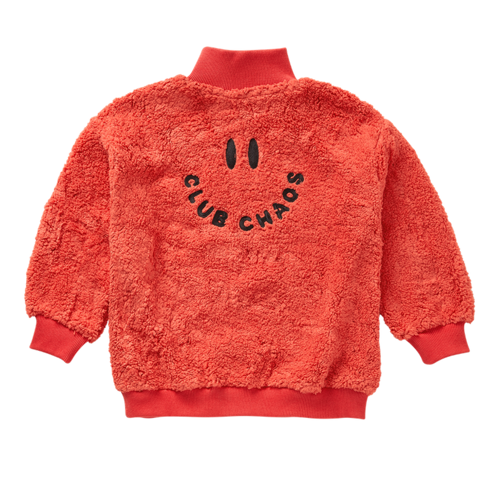 Sproet & Sprout Sweatshirt Anorak Teddy Vivid Red Sproet & Sprout Sweatshirt Anorak Teddy Vivid Red