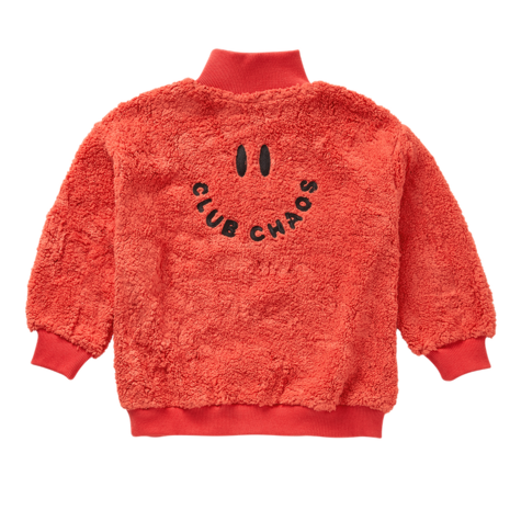 Sproet & Sprout Sweatshirt Anorak Teddy Vivid Red Sproet & Sprout Sweatshirt Anorak Teddy Vivid Red