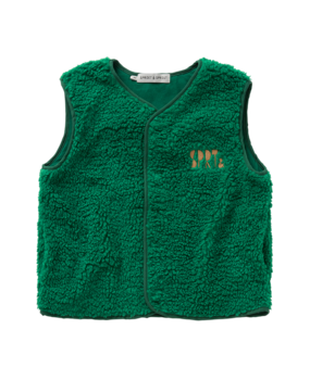 Sproet & Sprout Loose Teddy Gilet Deep Green