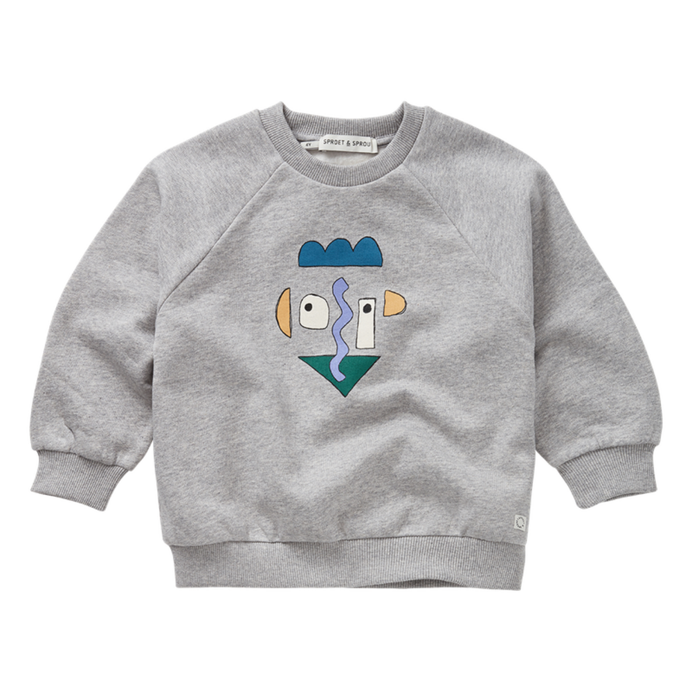 Sproet & Sprout Sweatshirt Raglan Self Potrait Grey Grey Melee Sproet & Sprout Sweatshirt Raglan Self Potrait Grey Grey Melee