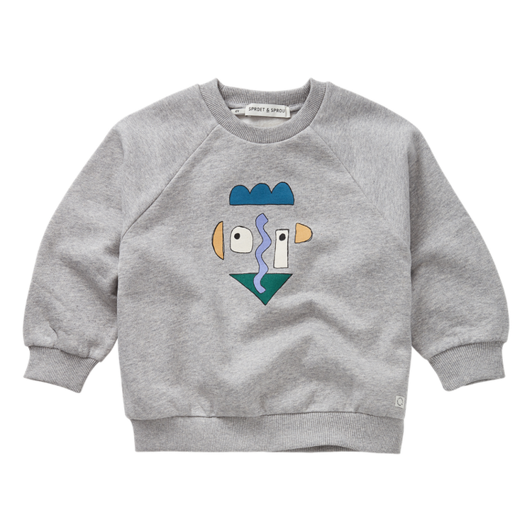 Sproet & Sprout Sweatshirt Raglan Self Potrait Grey Grey Melee