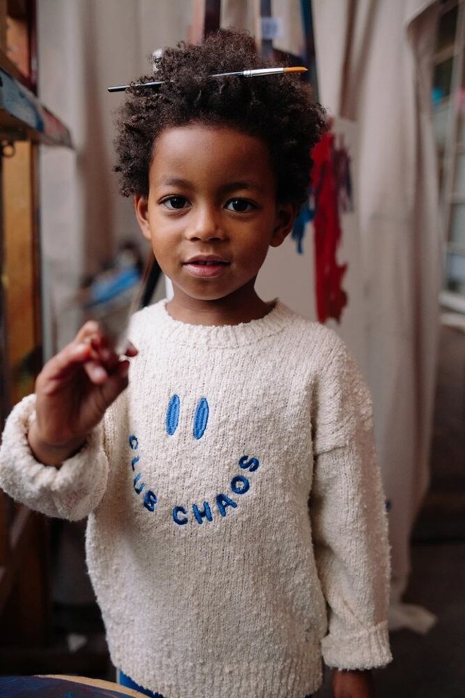 Sproet & Sprout Sweater Boucle Club Chaos Ivory Melee Sproet & Sprout Sweater Boucle Club Chaos Ivory Melee