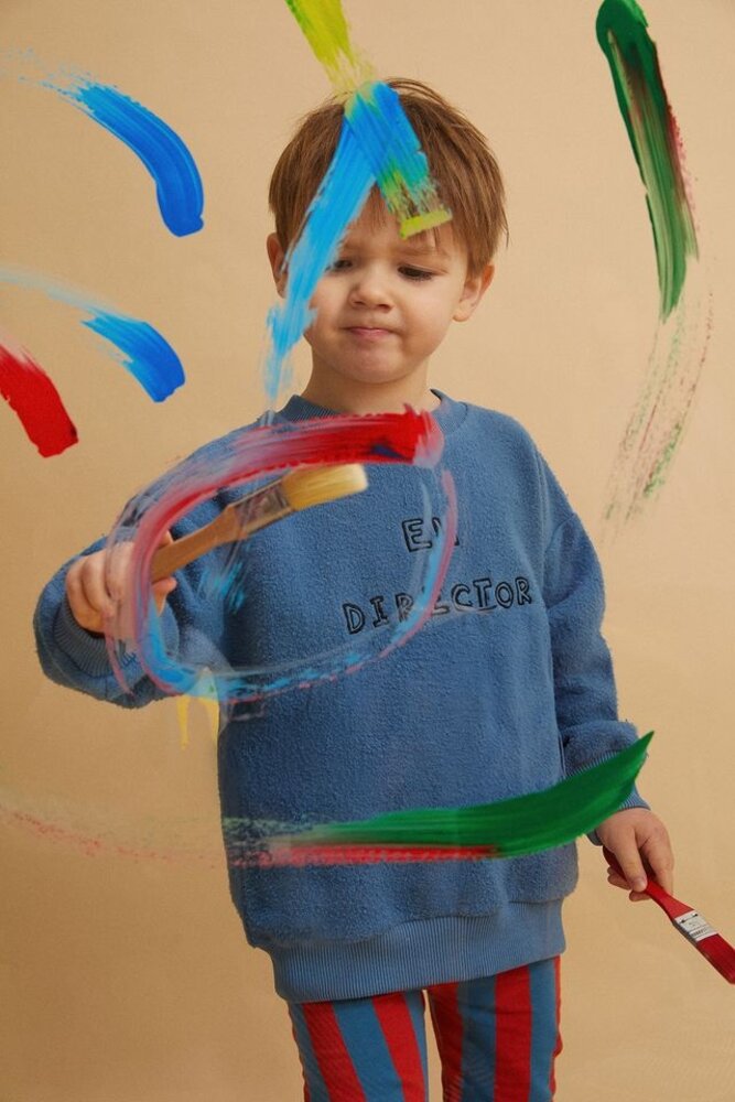 Sproet & Sprout Sweatshirt El Director Blue Chalkboard Blue Sproet & Sprout Sweatshirt El Director Blue Chalkboard Blue