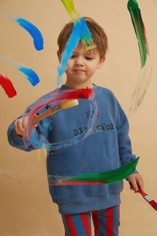 Sproet & Sprout Sweatshirt El Director Blue Chalkboard Blue Sproet & Sprout Sweatshirt El Director Blue Chalkboard Blue