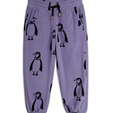 Mini Rodini Penguin aop fleece trousers purple Mini Rodini Penguin aop fleece trousers purple