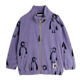 Mini Rodini Penguin aop fleece jacket purple Mini Rodini Penguin aop fleece jacket purple