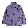 Mini Rodini Penguin aop fleece jacket purple