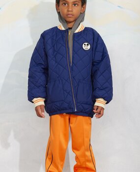 Mini Rodini Ritzratz patch quilted puffer blue Mini Rodini Ritzratz patch quilted puffer blue